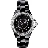 Chanel Dameur H3108 J12 Sort/Keramik Ø33 mm