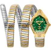 Just cavalli Dameur JC1L304M0065 Signature Snake Grøn/Guldtonet