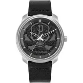 Police Herreur PL15714JS.02 Sort/Læder Ø44 mm