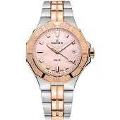 Edox Dameur 53020-357RM-ROR Delfin Hvid/Stål Ø38 mm