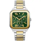 GUESS Herreur GW0631G1 Multifunction Grøn/Gul guldtonet stål