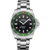 Rotary Herreur GB05136/71 Henley Sort/Stål Ø42 mm