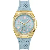 GUESS Dameur GW0694L1 Multifunction Blå/Gummi Ø39.5 mm