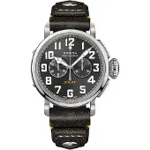 Zenith Herreur 03.2434.4069-20.I010 Pilot Grå/Læder Ø45 mm