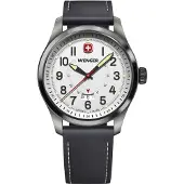 Wenger Herreur 01.0541.126 Terragraph Hvid/Læder Ø43 mm