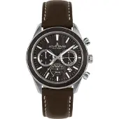 Jacques Lemans Herreur 1-2115C Eco Power Solar Brun/Læder Ø44 mm