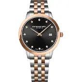 Raymond Weil Dameur 5385-SP5-20081 Toccata Sort/Rosaguldtonet stål