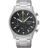 Seiko Herreur SSB419P1 Classic Sort/Stål Ø39 mm