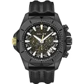 Police Herreur PEWGF0054503 Electrical Grå/Læder Ø46 mm