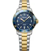 Wenger Dameur 01.0621.114 Blå/Gul guldtonet stål Ø36 mm