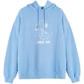 Chinti & Parker Sweatshirt 'Jog On Snoopy' lyseblå / hvid