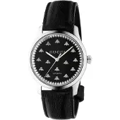 Gucci Herreur YA126286 G-Timeless Sort/Læder Ø42 mm