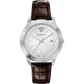 Versace Herreur VE2C00121 Univers Sølvfarvet/Læder Ø43 mm