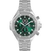 Philipp Plein Herreur PWLFA0425 Newness Grøn/Stål Ø45 mm