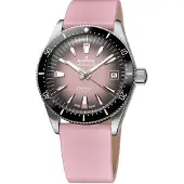 Edox Dameur 80131-3NC-NDRO Skydiver Rosa/Læder Ø38 mm