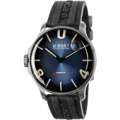 U-BOAT Herreur 8704/D Darkmoon Blå/Gummi Ø44 mm