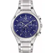 Bulova Herreur 96A302 Curv Blå/Stål Ø45 mm