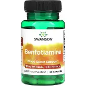 Swanson Health , Benfotiamin, Høj Potens, 160 mg, 60 Kapsler