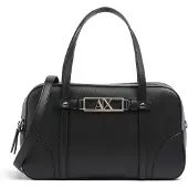 Armani Exchange A|X Armani Exchangetil kvinder. XW002610AF15632UC010 Tekstureret håndtaske med dobbelt hank og aftagelig rem sort (OSFA), Casual, Polyester
