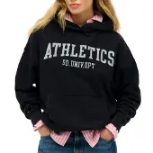 Superdry Superdrytil kvinder. W2012430A Athletic Essentials Relaxed Sweatshirt navy (XS), Casual, Bomuld, Blå