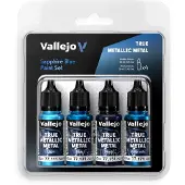 Vallejo : 77.256 - True Metallic Metal - Sapphire Blue Paint Set