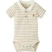 Lil´ Atelier Polobody k/æ - Slim - Rib - NbmHaldur - Coconut Milk - - 74 - Body K/Æ