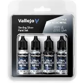 Wittmax True Metallic Metal set Sterling Silver 4x18ml