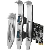 Axagon PCEA-PSN - Seriel adapter - PCIe 2.0 x16 lavprofil - RS-232 x 2 + parallel x 1