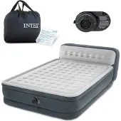 Intex DuraBeam Ultra Plush Headboard, Dobbelt madras, Rektandel, Indendørs & udendørs, Indbygget luftpumpe