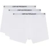 Emporio Armani Emporio Armanitil mænd. EM005064_AF24322 Sæt 3 Boxershorts Bot hvid (M), Afslappet, Bomuld