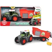 Dickie Toys Traktor m. Trailer - Fendt Farm Trailer - Lys/Lyd - - OneSize - Bil