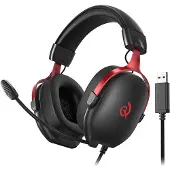 QCY Heroad VN200 gaming-hovedtelefoner (sort og rød)