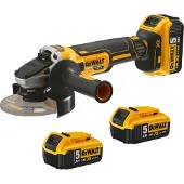 DeWalt DCG405P3-QW - Vinkelsliber - ledningfri - 125 mm - 3 batterier - 18 V