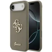 GUESS Silikone Big 4G Script-etui til iPhone Air - Brun