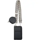 INF Kvinders skuldertaske Crossbody mobiltelefonpung Black