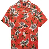 Superdry Superdrytil mænd. M4011128A Rød hawaiiskjorte (XL), Casual, Modal, Korte ærmer