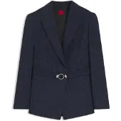 HUGO Blazer med regular fit og bælte med spænde