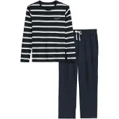 Marc O'Polo Pyjamas lang navy / uldhvid