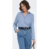 ONLY Bluse 'ONL Oregon' blå / hvid