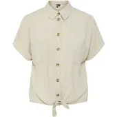 Pieces Pcpia Linen Blend Kortærmet Skjorte
