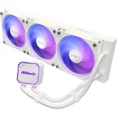 Asrock Pro White 360 ARGB - Processors flydende kølesystem - Radiatorstørrelse: 360 mm - (for: AM4, AM5, LGA1851, LGA1700) - kobber - 120 mm