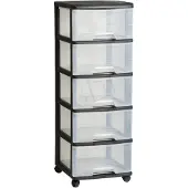 Curver KETER BOOKCASE ON WHEELS 5x20L