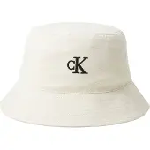 Calvin Klein Jeans Hat 'CK Monogram Embroidery' sort / hvid
