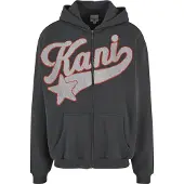 Karl kani Sweatjakke mørkegrå / rød / hvid