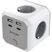 BlitzWolf BW-EC2 8-i-1 Power Cube (4xAC / 2 x USB-A / 2 x USB-C)