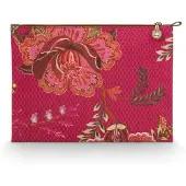 Pip studio Charly Cosmetic Flat Pouch Large Cece Fiore Red 30x22x1cm
