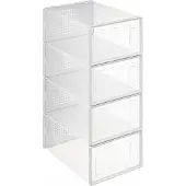 5 Five gennemsigtige skobokse STAK, 4 stk.