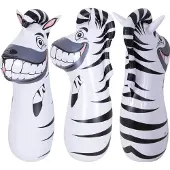JILONG Oppustelig Boksedukke til Børn (Zebra) – Model 53089 Tumling Boksebold