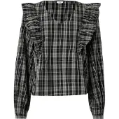 ONLY Bluse 'JDYDOLLY' ecru / sort / hvid