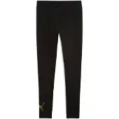 Puma ESS METALLIC Leggings Women, Clothing, Black/Metallic Gold, S